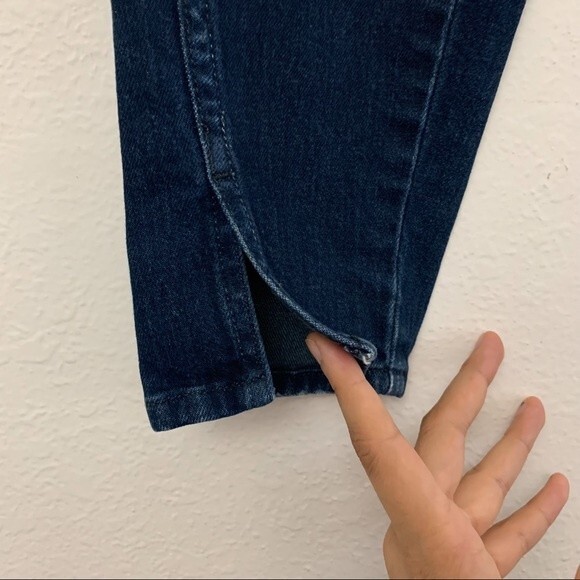 FINAL PRICE - AMO Twist Skinny Jeans in Eclipse Dark Wash Blue - Picture 4 of 8